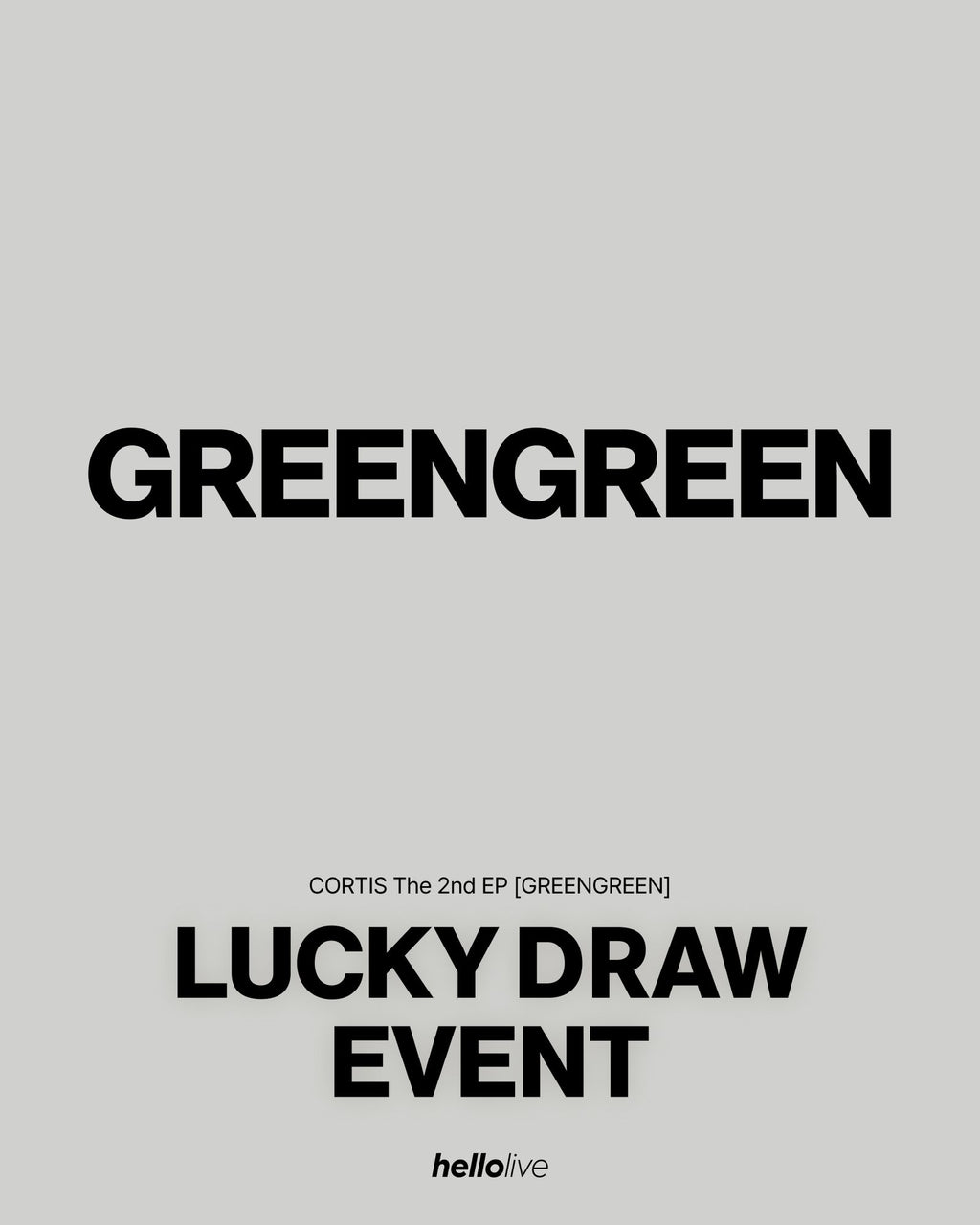 CORTIS GREENGREEN HELLOLIVE LUCKYDRAW