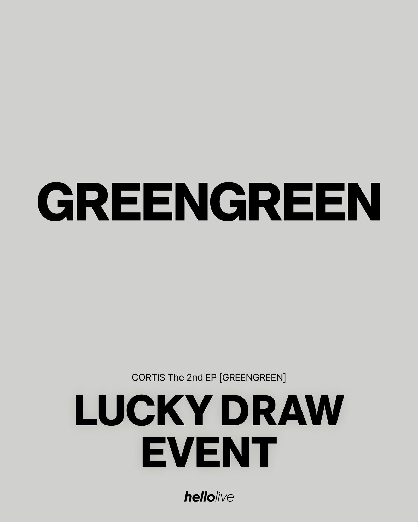 CORTIS GREENGREEN HELLOLIVE LUCKYDRAW