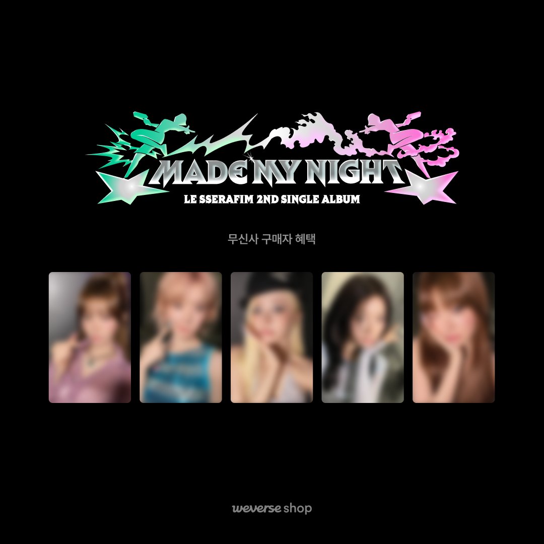 LE SSERAFIM 2nd Single Album 'Made My Night' CHEMICAL NIGHT POB